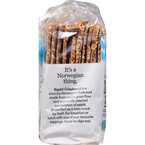 Sigdal Bakeri Simply Good Norwegian Crispbread | Good Source of Protein & Fiber | Non GMO | Contains 76% Seeds | 8.29 oz (235g) (Pack of 2)