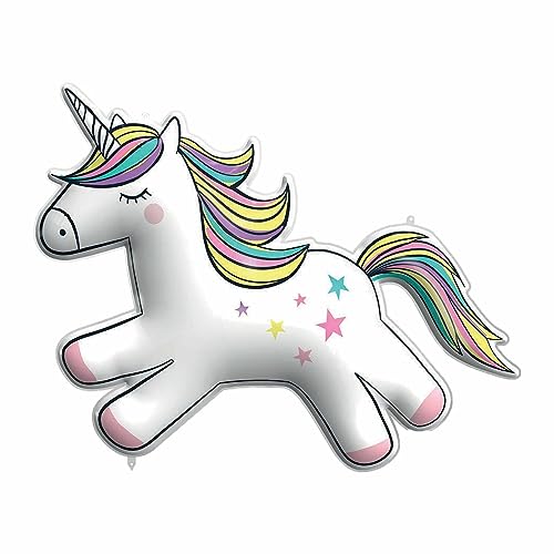 Procos 92444 - Globo de unicornio, tamaño 96 cm, unicornio, helio, globo, decoración de cumpleaños, regalo