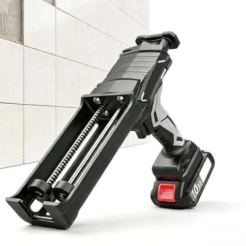 LKYLGYU Pistola de calafateo eléctrica, Control de 6 velocidades, antigoteo, luz LED, aplicador de sellador inalámbrico para Silicona y Adhesivos.