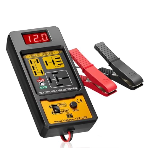 Image of STHIRA 12V /24V Car Battery Tester 4 /5-Pin Relay Tester with LED Indicator Battery Troubleshooting Device Battery Analyzer Universal Vehicle Battery Tester for Motorcycle, Car, Trucks, Boat, RV