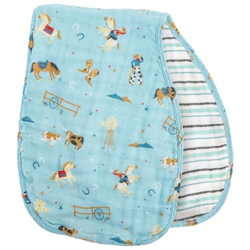 Stephen Joseph, Muslin Baby Burp Cloths, 2-Pack 100% Cotton, Burp Cloth for Baby Boys and Girls, Western3