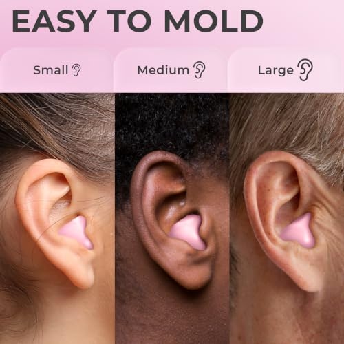 Image of Peace&Quiet PQ Wax Ear Plugs for Sleeping, Swimming - 50 Soft Noise Cancelling Silicone Gel Wax Earplugs for Sleep and Swimmers, Ear Protection with Sound Blocking Level of 32 Db,