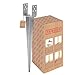 TRIBECCO Einschlag-Bodenhülse U-Form für Vierkant-Holzpfosten Stützenschuh verstellbar bis 140 mm Länge 700 mm U-Pfostenträger zum Einschlagen in den Boden feuerverzinkter Stahl Boden/Deckenablauf günstig Kaufen-TRIBECCO Einschlag-Bodenhülse U-Form für Vierkant-Holzpfosten Stützenschuh verstellbar bis 140 mm Länge 700 mm U-Pfostenträger zum Einschlagen in den Boden feuerverzinkter Stahl