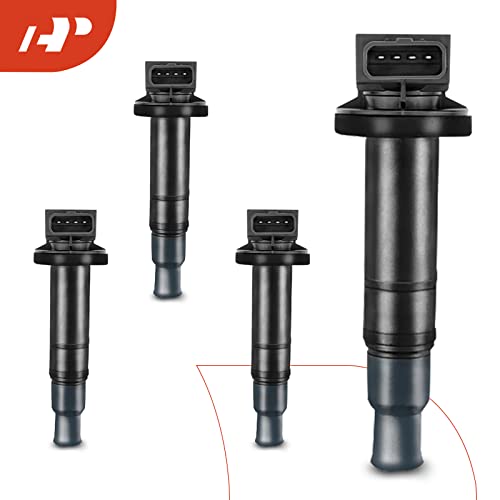 A-Premium Ignition Coil Pack Set Of 4 Compatible With Toyota Yaris 2006-2018 Prius 2001-2009 Echo 2000-2005 Scion Xa Xb 2004-2006 L4 1.5L #TOP7