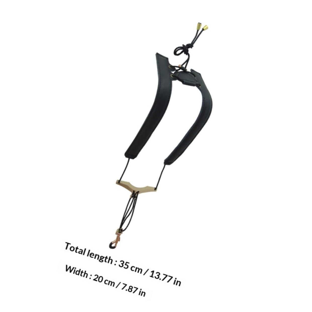 SUPVOX Tracolla per Sax a Doppia Spalla, Collare per Sassofono in Cuoio e Nylon Nero, Regolabile, Distribuisce Peso e Riduce Dolori Stili multipli