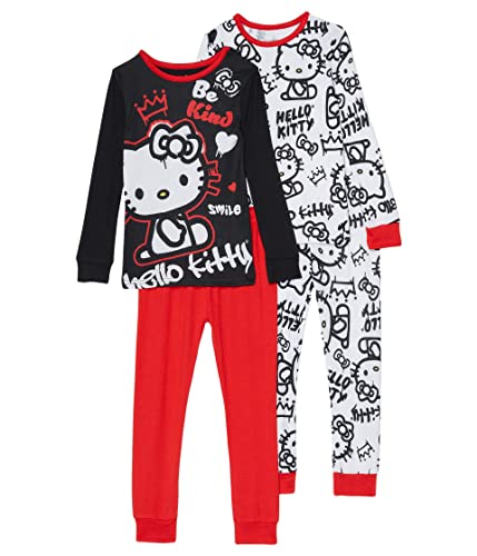 Komar Kids Girl's Hello Kitty Four-Piece Cotton Set (Little Kids/Big Kids) Red 4 Little Kids