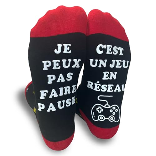PLAYFUL SMILE Chaussettes Humour Homme 43-46 Chaussette de...