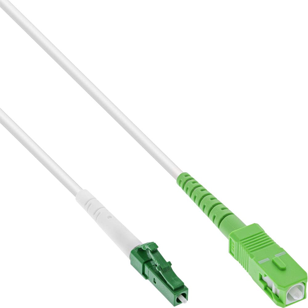 InLine® LWL Simplex Cable, FTTH, LC/APC 8° to SC/APC 8°, 9/125µm, OS2, 1 m