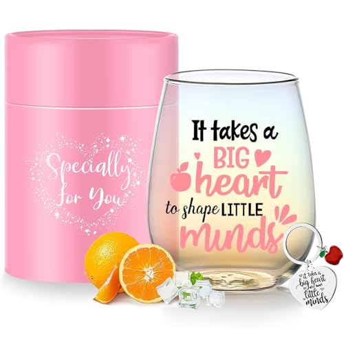Teacher Gifts for Women Stemless Wine Glasses