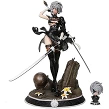 2B Figure 2B Statue - 33cm Big Size No.2 Type B Figure Head Changeable Anime 2Byorha Figurine Model Collectible Sculpture Decoration Gifts for Fans