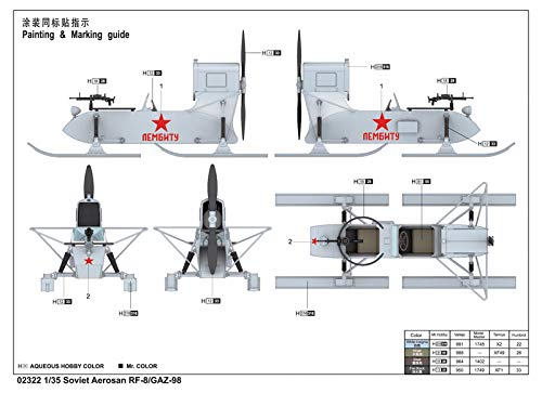Amazon.com: Trumpeter 1/35 Soviet RF8/GAZ98 Aerosan : Arts, Crafts