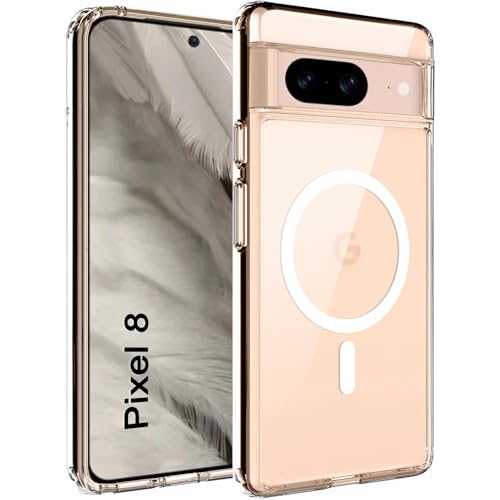 Image of TheGiftKart Ultra-Hybrid Crystal Clear Back Case Cover for Google Pixel 8 | Shockproof Design | Hard Back Cover for Google Pixel 8 (PC & TPU, Magsafe Compatible, Clear)