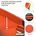 Upgraded Silicone Griddle Mat Cover for Blackstone 22 Inch, Perfect Fit for Omnivore Griddle Plate, Full-edge Heavy Duty Food Grade Silicone Traditional Grill Cover for Blackstone Accessories(Orange)