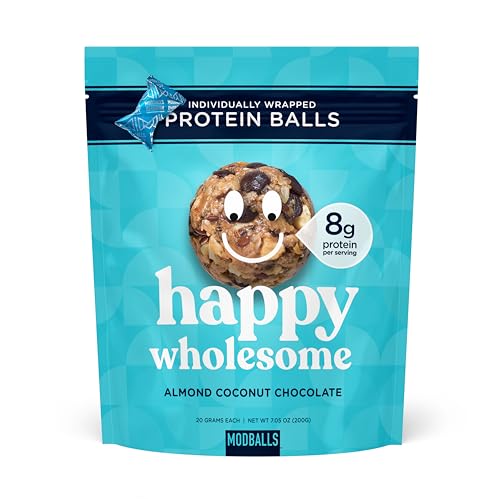 Happy Wholesome Protein Balls 7.05oz Bag (Almond Coconut Chocolate) Protein