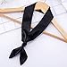 HANGSET Ribbon scarves for women, handbags, ribbons, fashion accessories, headbands (Black)