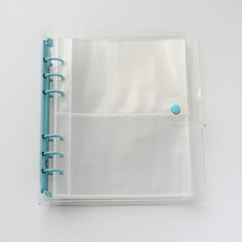 100/200 Kieszenie Album fotograficzny 3/5 cali photocard binder mini album Notatnik na zdjęcia zbieraj książki segregator, niebieski 5 cali