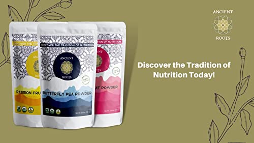 Ancient Roots Blue Butterfly Pea Powder - All-Natural Food Coloring, Filled With Antioxidants, 25 Servings (3.5 Ounces) #TOP5