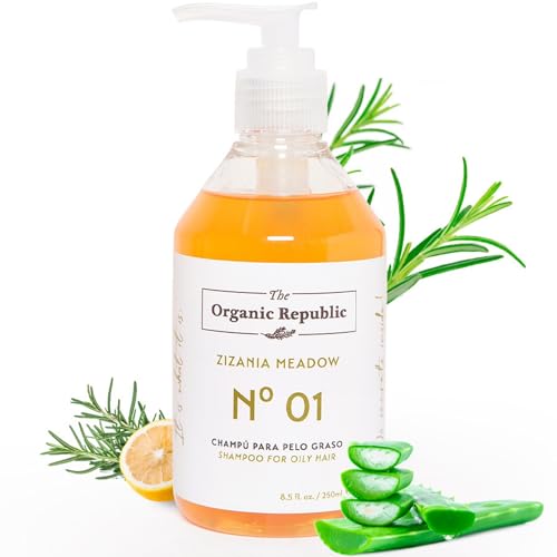 Champú Pelo Graso Natural Sin Parabenos ni Sulfatos, Champú Cabello Graso de 250ml Anti Grasa en el Pelo, Purifica tu Cabello y Consigue Mantener tu Pelo libre de Grasa