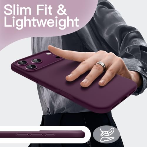 Image of JETech Silicone Cover Case for iPhone New Pro Max, Silky Touch, Dark Cherry