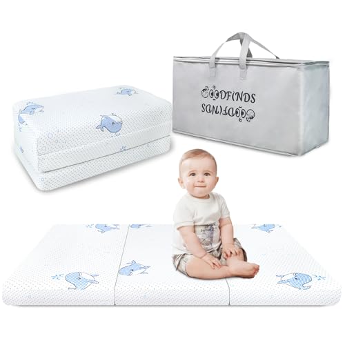 Image of Pack and Play Mattress, 38 inchx26 inch Dual-Sided Foldable Memory Foam