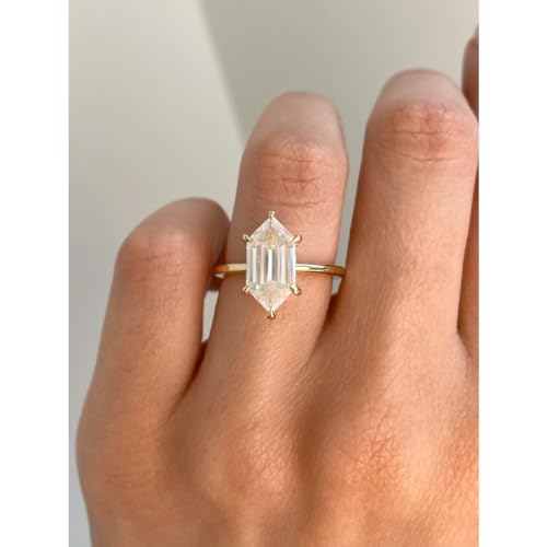Delta Moissanite 3 CT Dutch Marquise Step Cut Handmade Engagement Ring, Hidden Halo Bridal Wedding Ring for Women, Anniversary Promise Gifts Her3