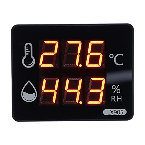 Medidor de Temperatura y Humedad, medidor de Temperatura y Humedad con transmisor de Sensor de Pantalla Grande LX905 para Uso Industrial Cover