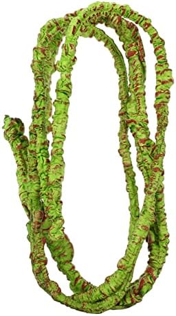 Hohopeti Climbing Pet Rattan Reptile Decor Reptile Enclosure Reptile Plants Habitat Ornaments Cage Accessories Bendable Jungle Climbing Vine Iron Wire Green Artificial Leaves Reptile Supply