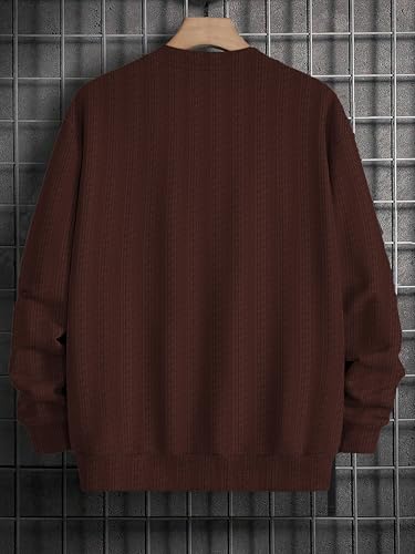Image of KAJARU Men's Polyster Lycra Regular Fit T-Shirt with Full Sleeve Round Crew Neck Standard Length and Classic Style