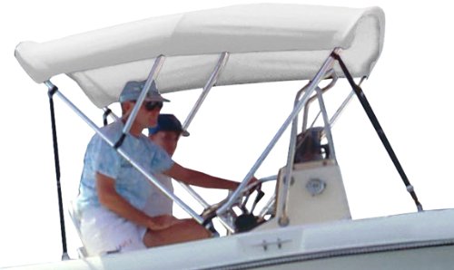 Survivor Marine Products Bimini Top (Fabric Only), White, 6-Feet Length x 42-Inch Height x 67-72-Inch Width