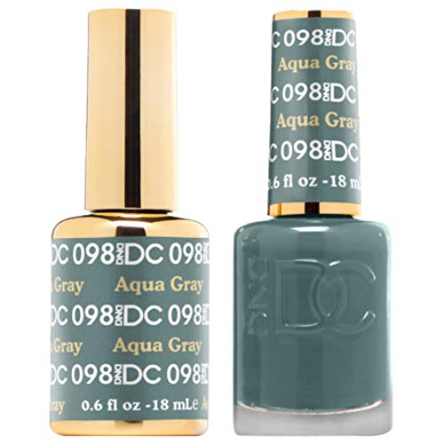DND DC 098 - AQUA GRAY Gel & Matching Polish Set - DND DC Gel & Lacquer