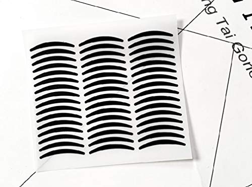 6Sheet(288PCS) Black Self Adhesive Natural Temporary Single Sided Sticky Eye Make Up Slim Eyeliner Sticker Eyelid Transfer Tape Eyeshadow Tattoo Eyeline Instant Eye Lift Tapes for Women Girls