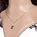 YAZILIND Cute 18K Gold Plated Black Cubic Zirconia Pendant With Necklace for Women