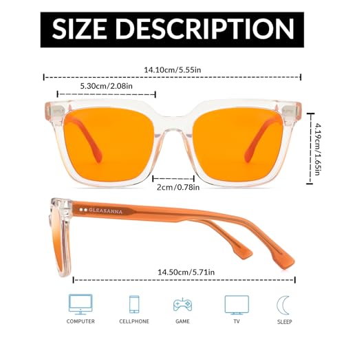 Image of 99.9% Blue Light Blocking Glasses, AR Coating, Computer Screens Gaming for Men Women, Stop Eyestrain, Better Sleep