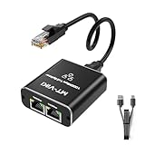 Breite Kompatibilität: Der RJ45 Splitter kann mit vielen Geräten verwendet werden, wie ADSL, Hubs, Switches, TVs, Set-Top-Boxen, Router usw. Und der RJ45 Verteiler verfügt über einen 5V-Ladeanschluss, der mit den meisten Geräten kompatibel ist. MT-VIKI bietet 1 Jahr Garantie.