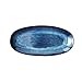 Lurrose Platos ovalados para servir Platos ovalados Platos de servir Platos de porcelana Platos de cena para aperitivos, aperitivos de carne, platos de servir para fiesta en casa, azul, S