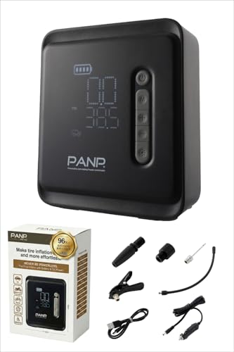PANP RIDE PRO Cordless Tire Inflator for Car & Motorcycle, Portable Air Compressor with Long-Lasting...