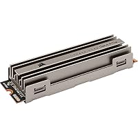 Corsair MP600 CORE 2TB M.2 NVMe PCIe x4 Gen4 SSD (Lesegeschwindigkeitenvon bis zu 4.950 MB/s sowie sequenziellen Schreibgeschwindigkeiten bis 3.700 MB/s, Hochgeschwindigkeitsschnittstelle) Aluminium – Ansicht 4