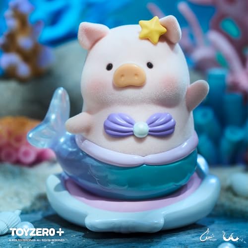 Image of TOYZERO + Lulu The Piggy Blind Box Figures - Ocean Series Blind Boxes Mystery Box Cute Animal Figures Collectible Toys Home Desk Decorations Holiday Birthday Gifts, Whole Set
