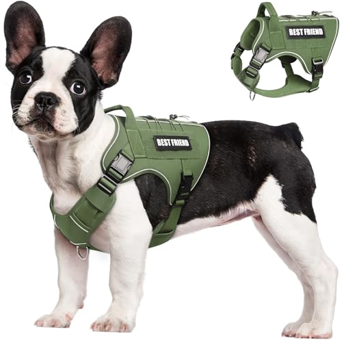 MOOGROU Tactical Dog Harness Small Sized Dog,No Pull...