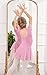 Arshiner Girls Ballet Leotard with Chiffon Tutu Skirt Dance Wear Short Sleeve Toddler Ballerina Outfit Dress Pink