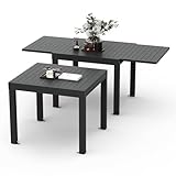 Devoko Mesa De Jardín Extensible, Gris Oscuro