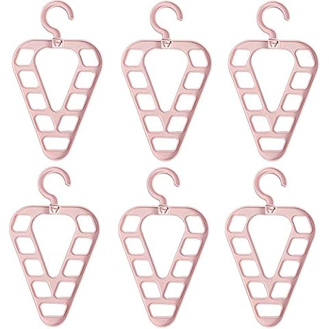 Toctax Magic Clothes Hanger Organizer, 6 Pack Closet Space Saving Hanger, Multi Functional Wardrobe Hanger, Rotate Anti-skid Storage Coat Hangers with 9 Holes for Drying and Storage Cover