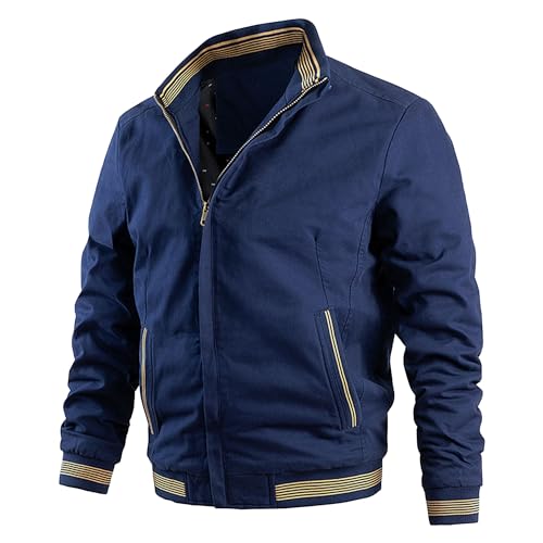 Veste cargo homme noire ZDJSWJ blouson bomber de travail col montant L