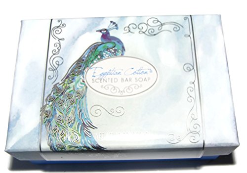 Egyptian Cotton Scented Soap Boxed 10 ounce Peacock Design