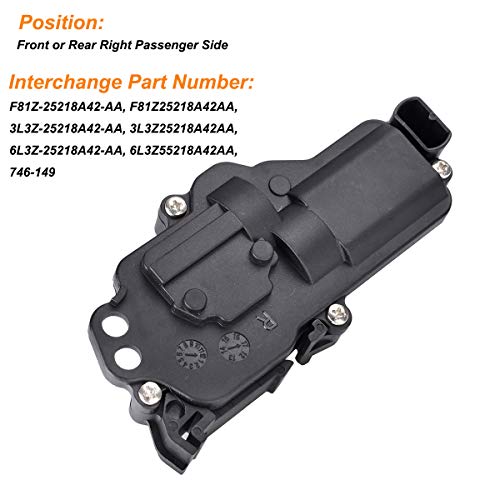 746-149 Power Door Lock Actuator Right Passenger Side Compatible With Ford F150 F250 F350 F450 F550 Expedition Excursion Mustang Ranger Taurus, Lincoln, Mercury, Mazda F81Z25218A42Aa, 6L3Z25218A42Aa #TOP2