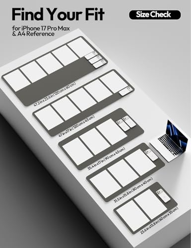 Image of YSAGi Leather Desk Protector, Office Mat, Large Mouse Mat, Non-Slip PU Leather Blotter, Laptop Desk Pad, Waterproof Writing Pad for Office and Home (Dark Grey, 47.2 inch x 23.6 inch)