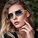 Dollger Rimless Sunglasses for Men Square Fashion Shades Tinted Lens Metal Frameless Rectangle Y2K Glasses UV400