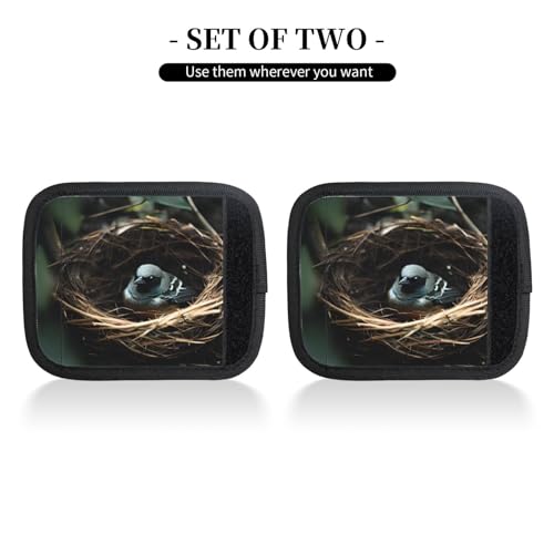Little Bird nest Luggage Handle Wrapped Soft, Travel Accessories Suitcase tag identifier, Removable Luggage Handle Cover