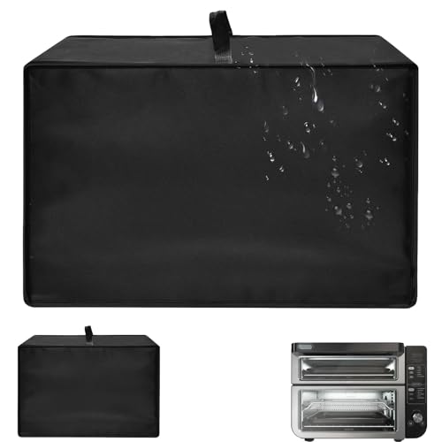 Image of Heavy Duty Air Fryer Oven Cover for Ninja Double Stack DCT451 /DCT601 /DCT651 /DCT401,18.72 inchDx17.34 inchWx13.40 inchH, 600D Heat-Resistant Nylon w /Aluminum Foil, Waterproof Dustproof toaster oven covers