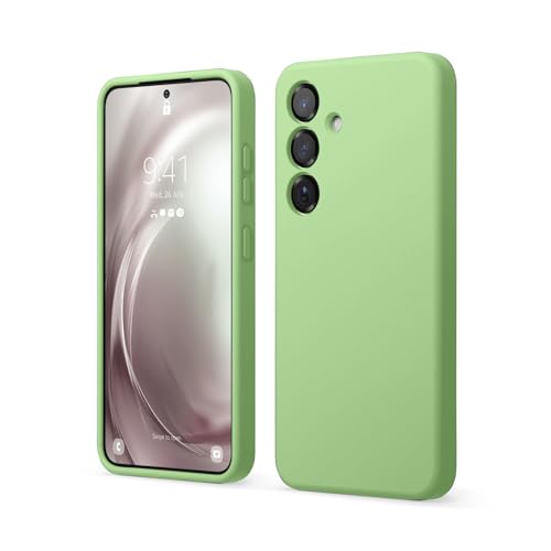 Image of LIRAMARK Liquid Silicone Soft Back Cover Case for Samsung Galaxy S25 Plus / S25+ 5G (Mint Green)